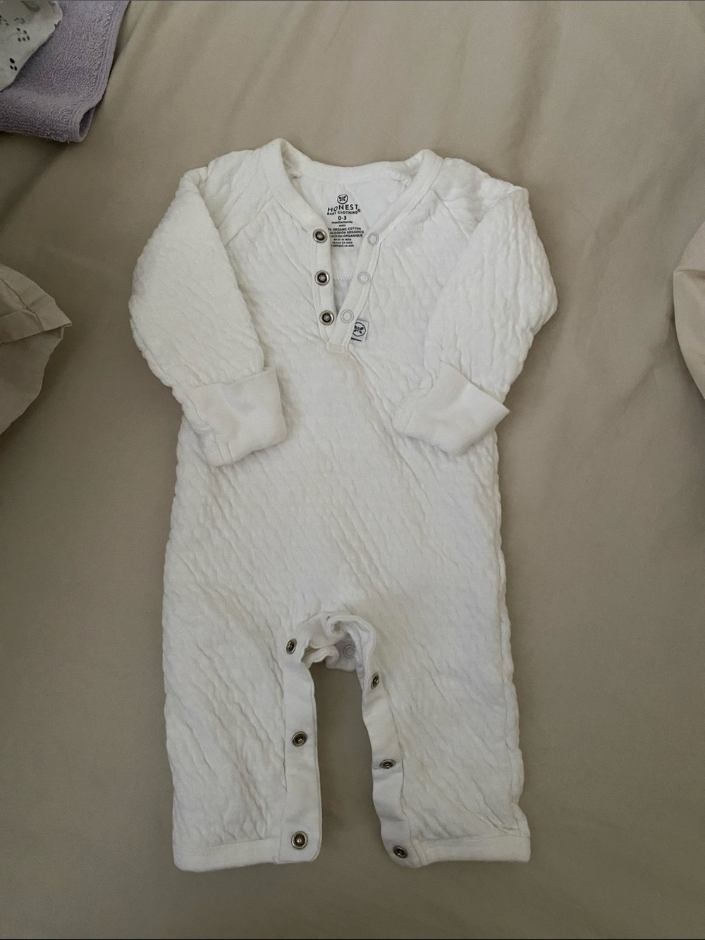 Honest baby 💯 100% organic cotton onesie 0-3m made in India
